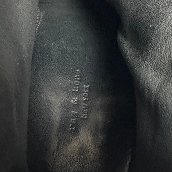 Rag & Bone Kerr Nubuck Ankle Boots Bordeaux Chunky Stacked Heel Taylor Swift 41 - Picture 14 of 15